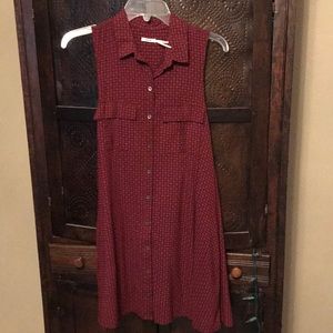 Anthropologie red dress
